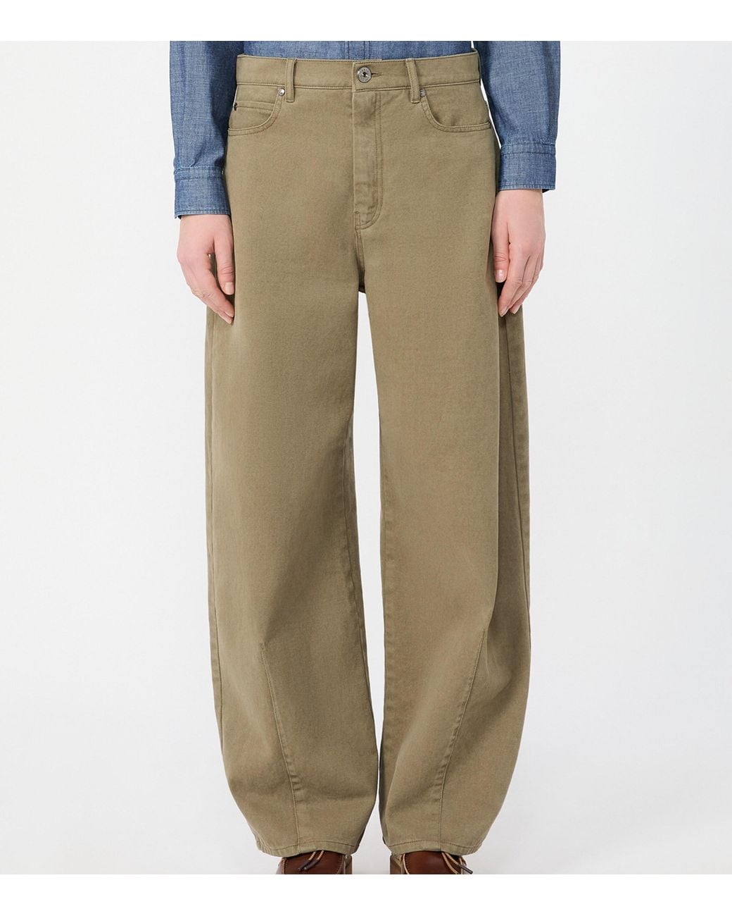 Weekend by Maxmara Green Slouchy Wide-Leg Jeans