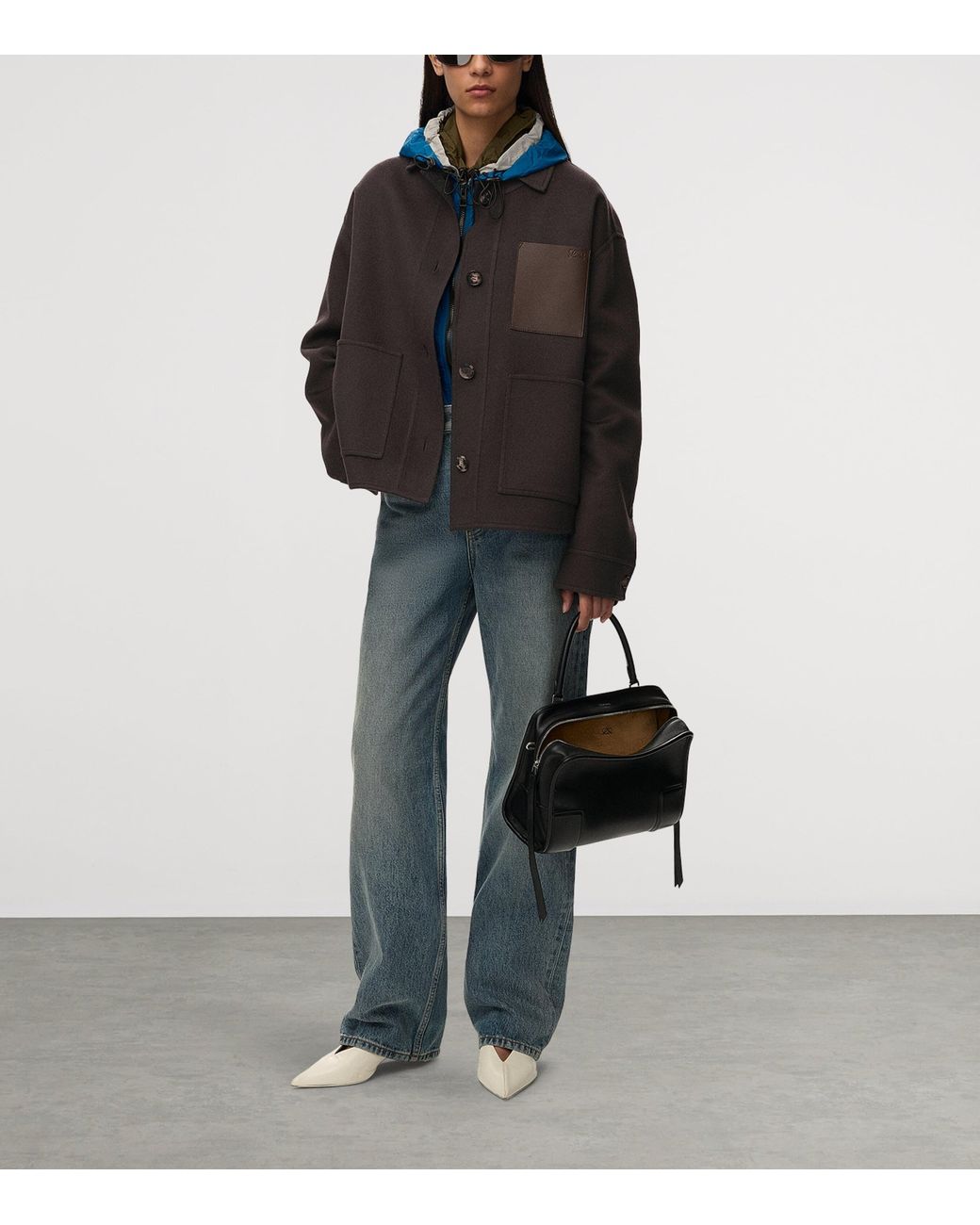 Loewe Black Wool-Cashmere Workwear Jacket
