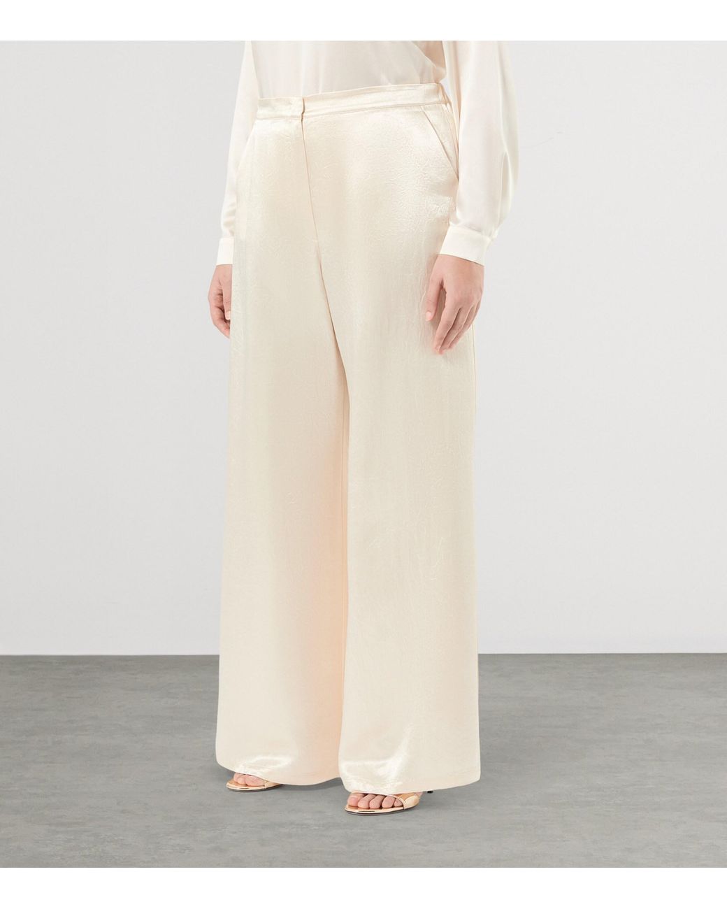 Marina Rinaldi Natural Linen Straight Trousers