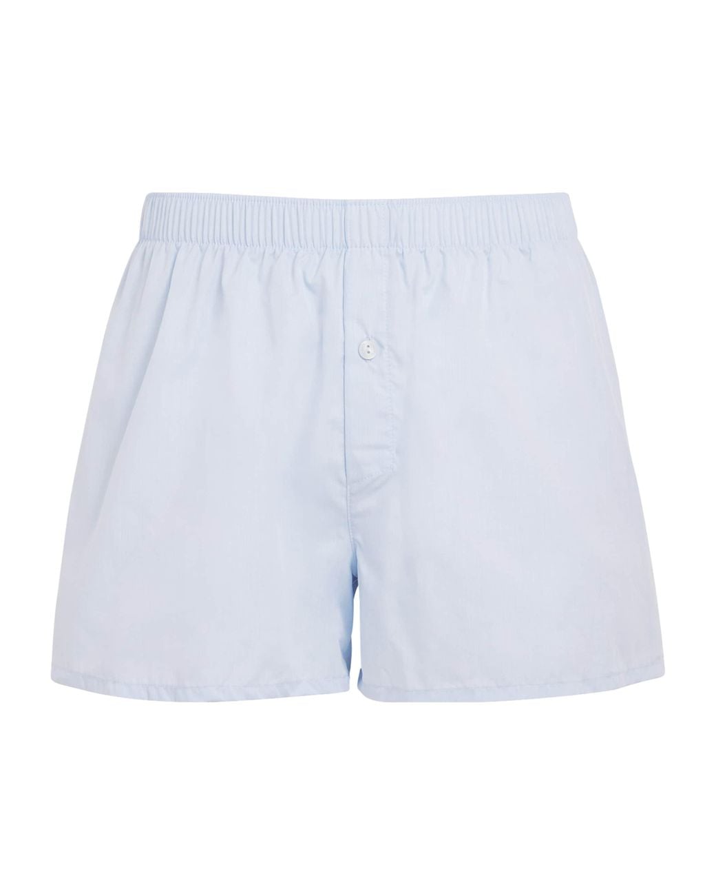 Hanro Blue Cotton Woven Boxer Shorts for men