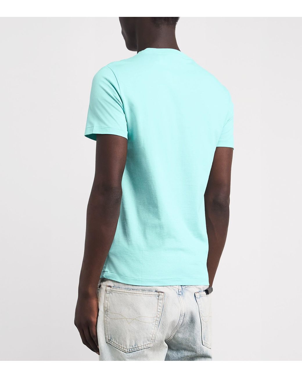 Polo Ralph Lauren Blue Cotton Custom-Fit Polo Pony T-Shirt for men