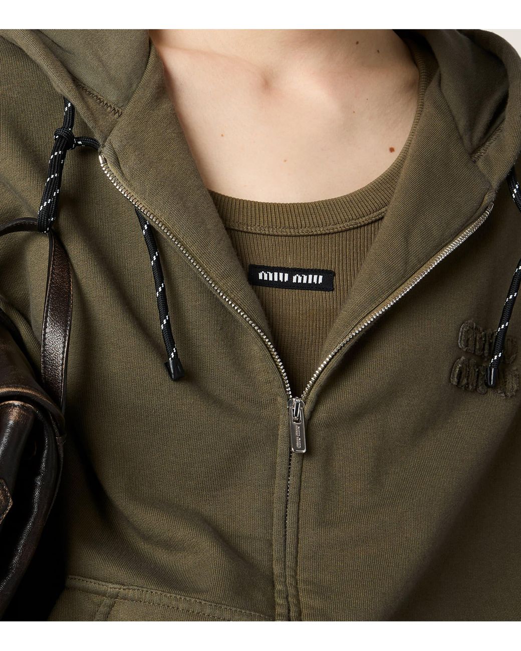 Miu Miu Green Jersey Tank Top