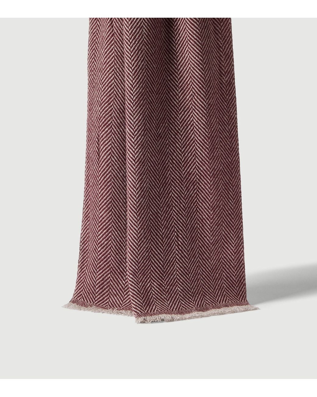Brunello Cucinelli Purple Cashmere Chevron Scarf for men