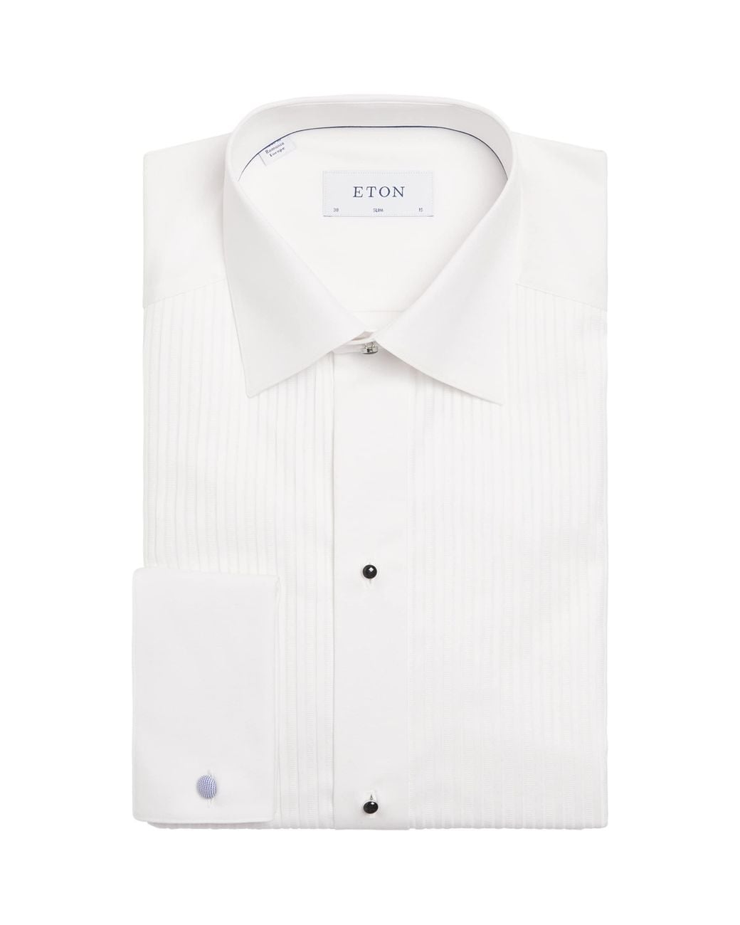 Eton of Sweden White Pleated Cotton Shirt for men
