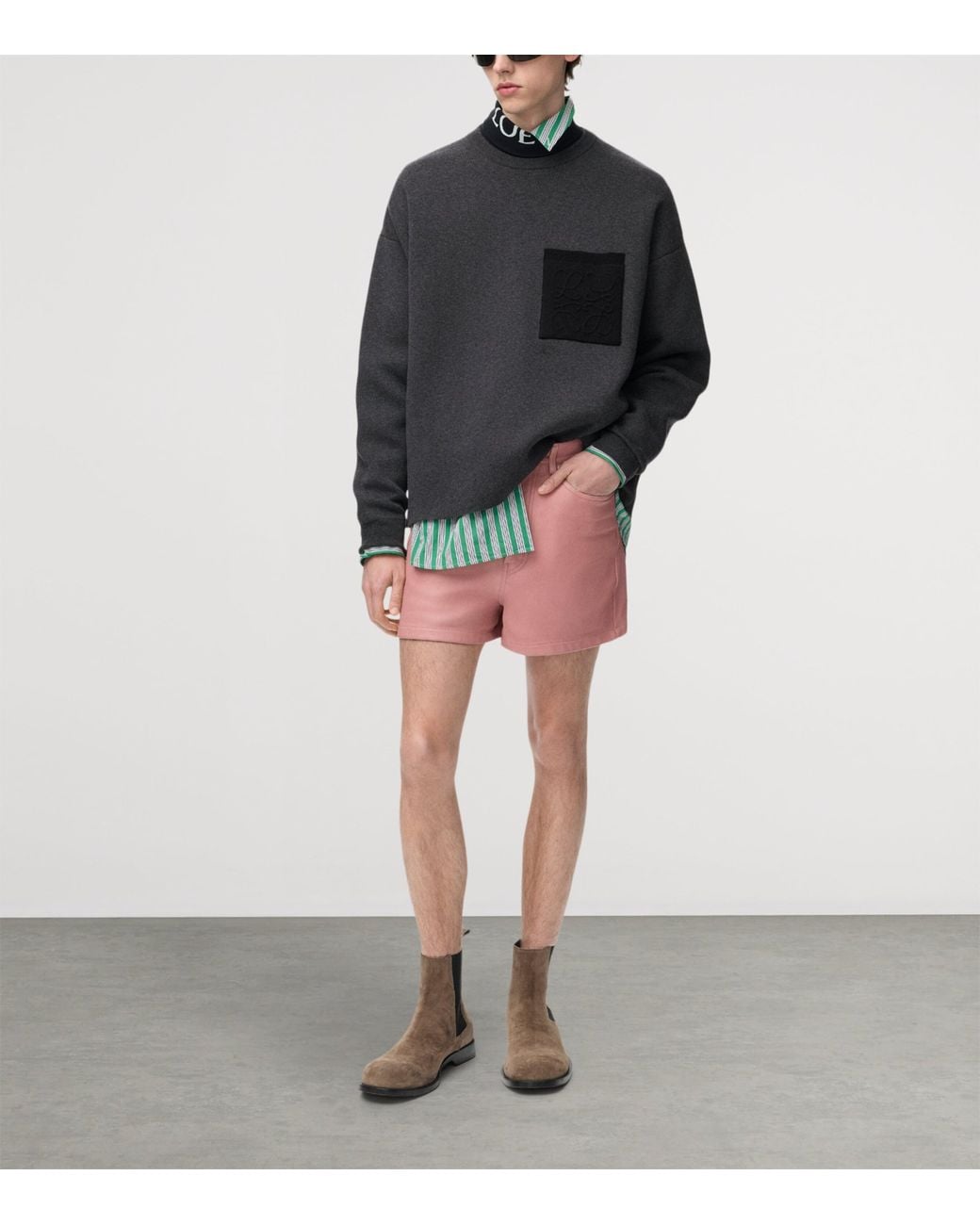 Loewe Black Anagram-Pocket Sweatshirt for men