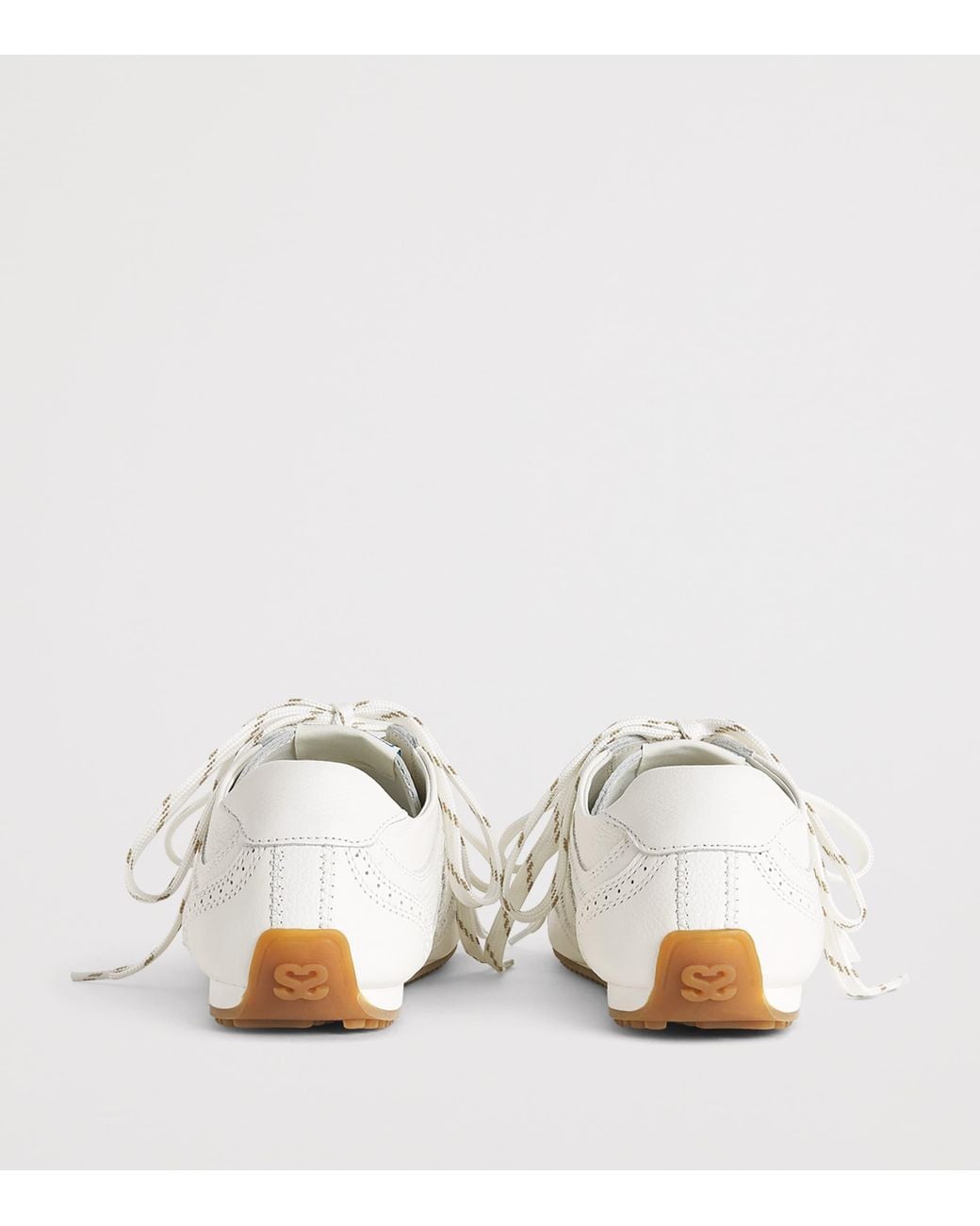 Sandro White Leather Light Wave Sneakers