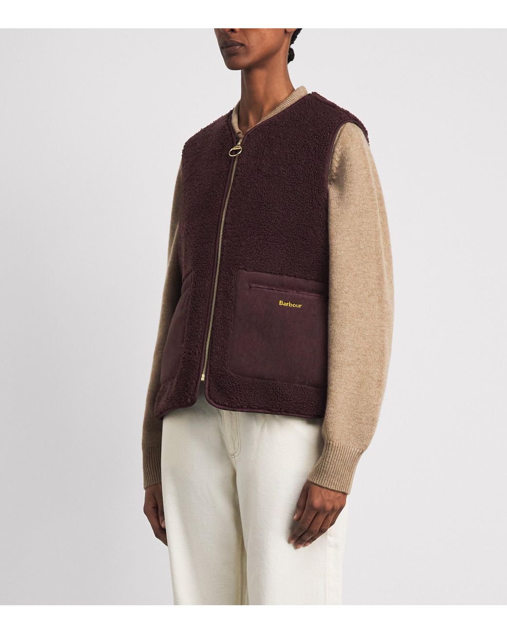 Barbour Purple Teddy Bainford Gilet