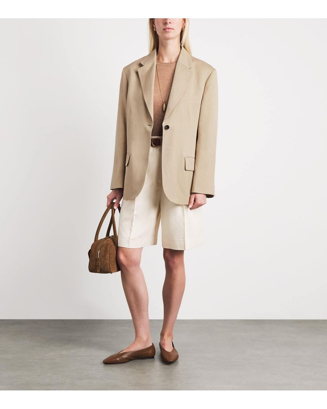 ME+EM Natural Oversized Icon Blazer