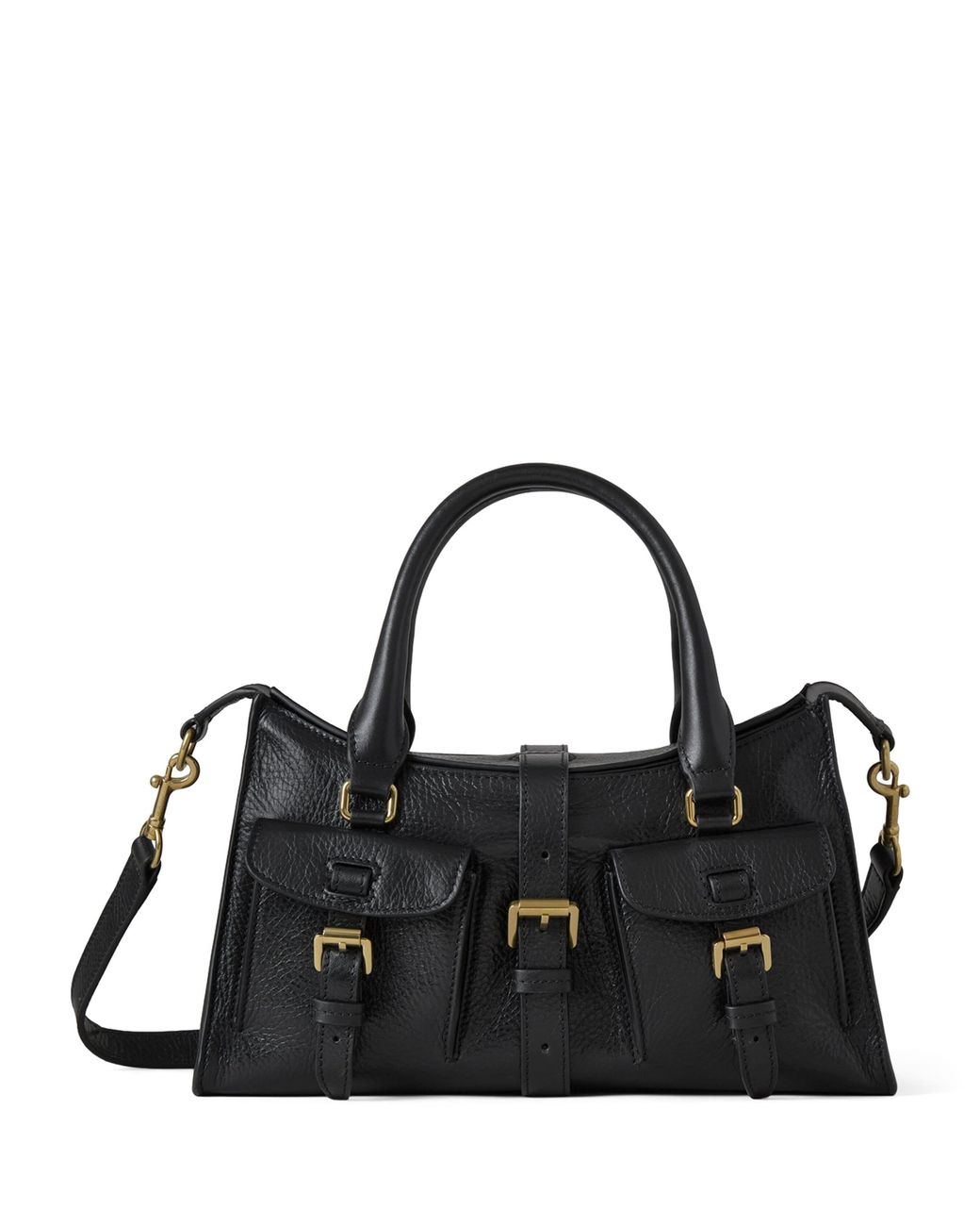 Mulberry Black Small Leather Roxanne Top-Handle Bag