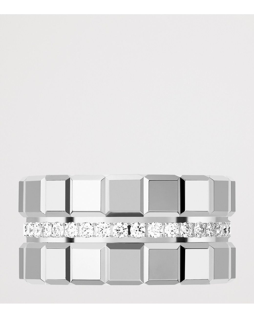 Chopard Metallic And Diamond Ice Cube Ring