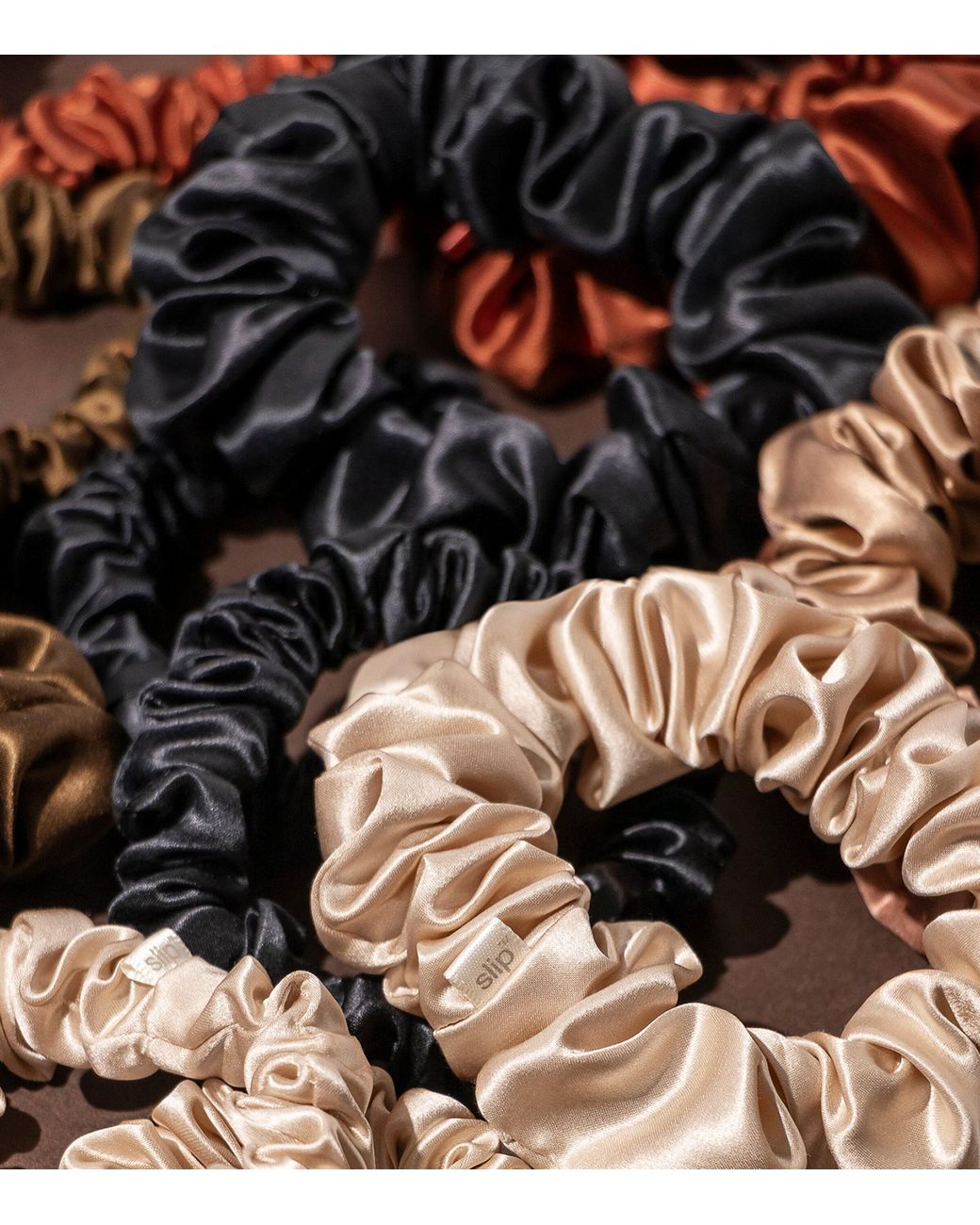 Slip Brown Silk Back To Basics Scrunchies
