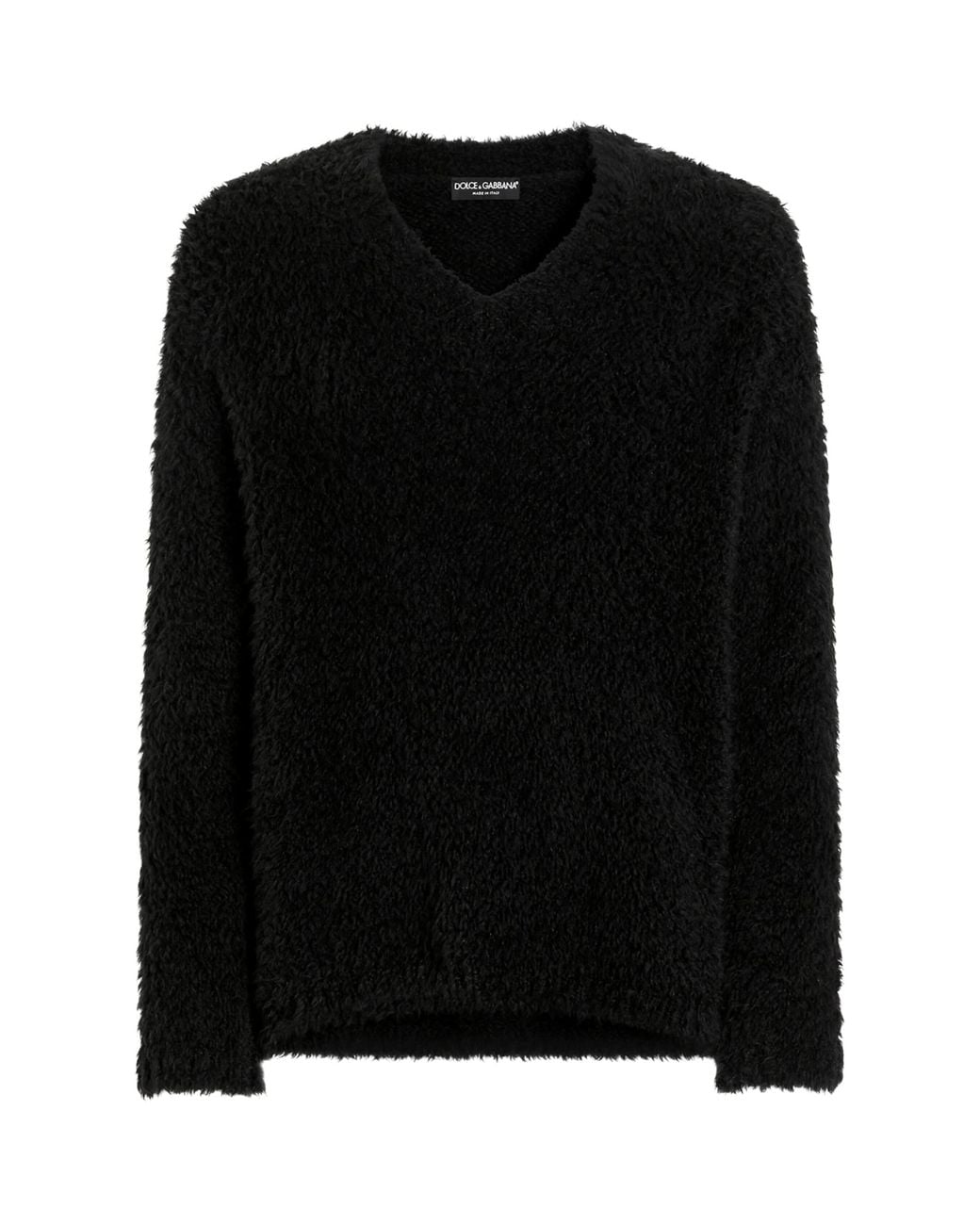 Dolce & Gabbana Black V-Neck Sweater for men