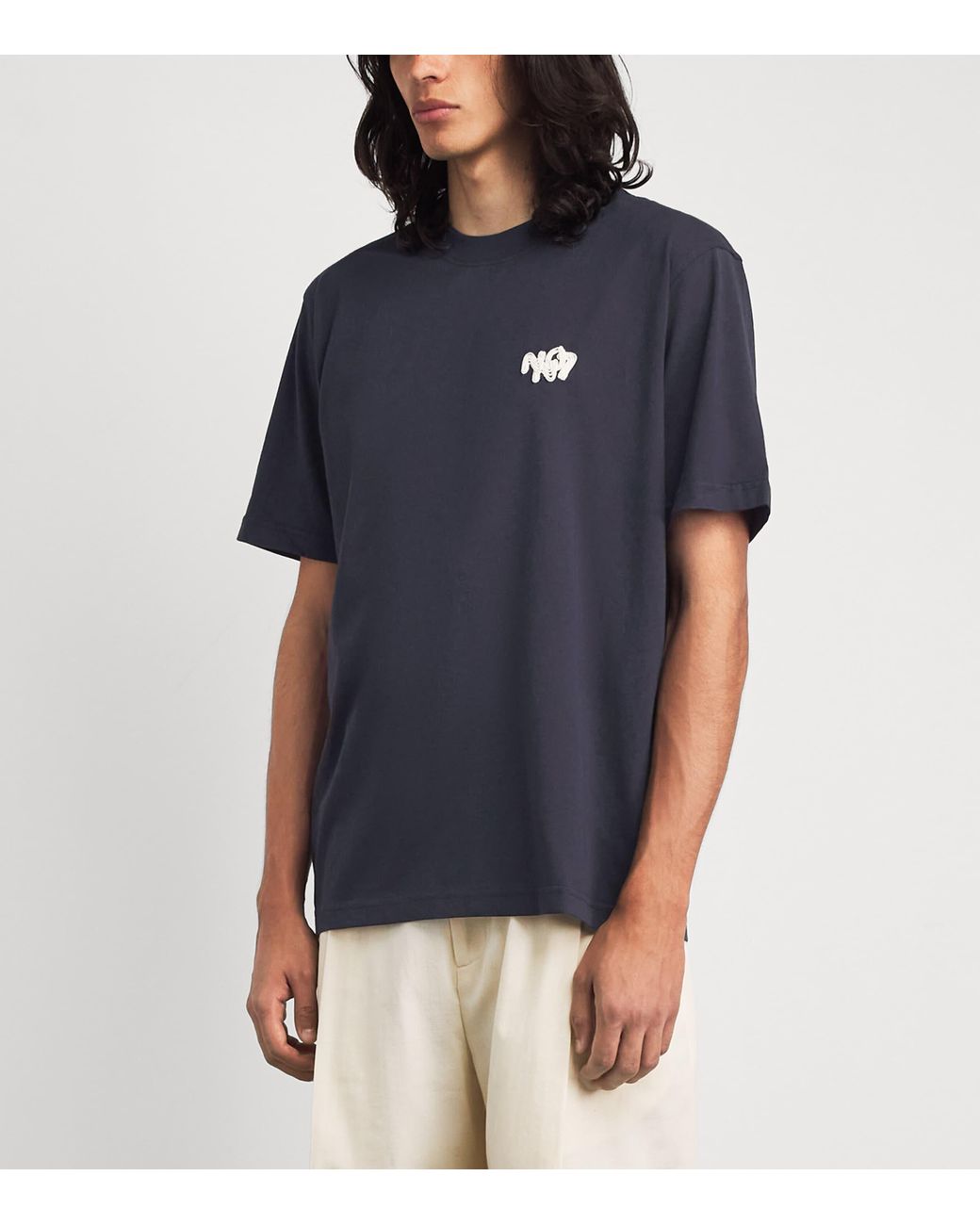 NN07 Blue Pima Cotton Adam T-Shirt for men