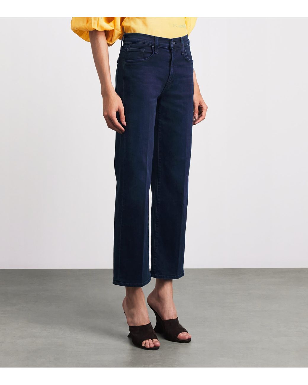 Mother Blue The Rambler Zip Ankle Jeans