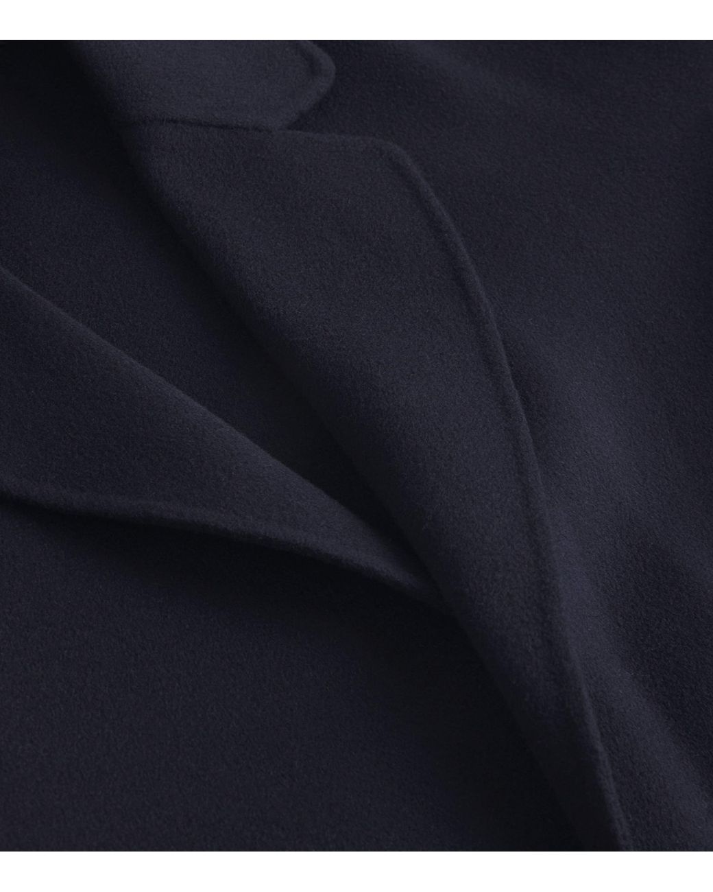Max Mara Blue Virgin Wool Short Wrap Coat