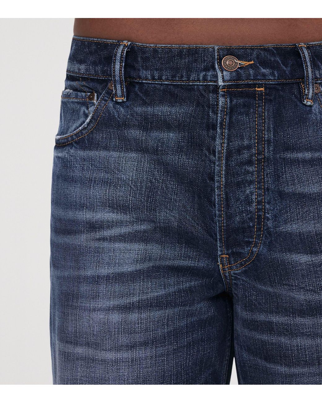 AllSaints Blue Loose Straight Jeans for men
