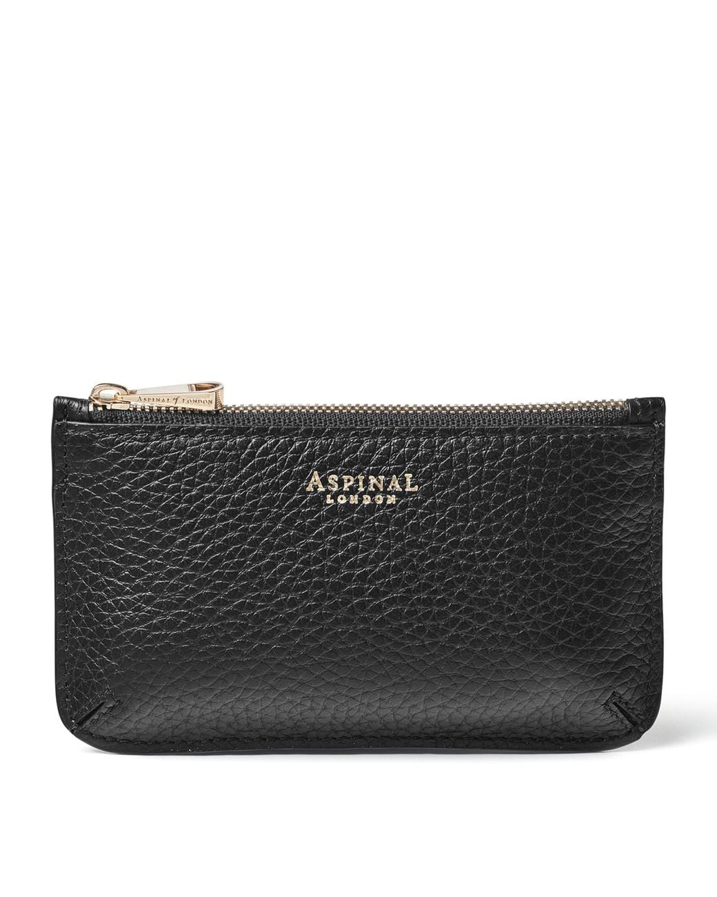 Aspinal Black Leather Ella Card Holder