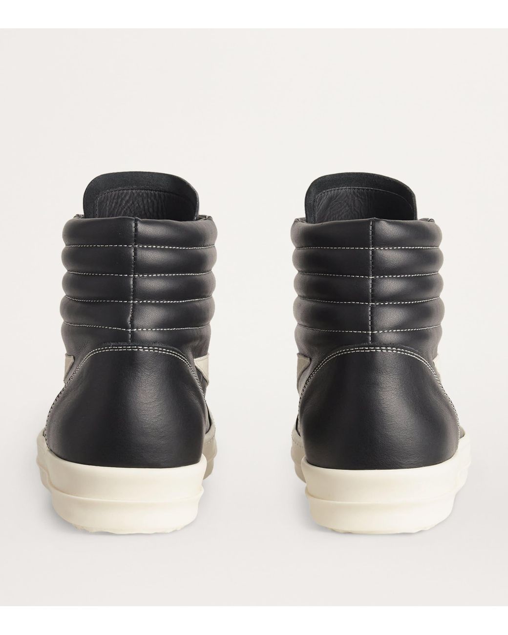 Rick Owens Leather Porterville Vintage High-Top Sneakers in