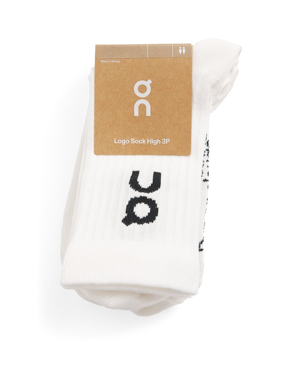 On Shoes White Logo High Socks