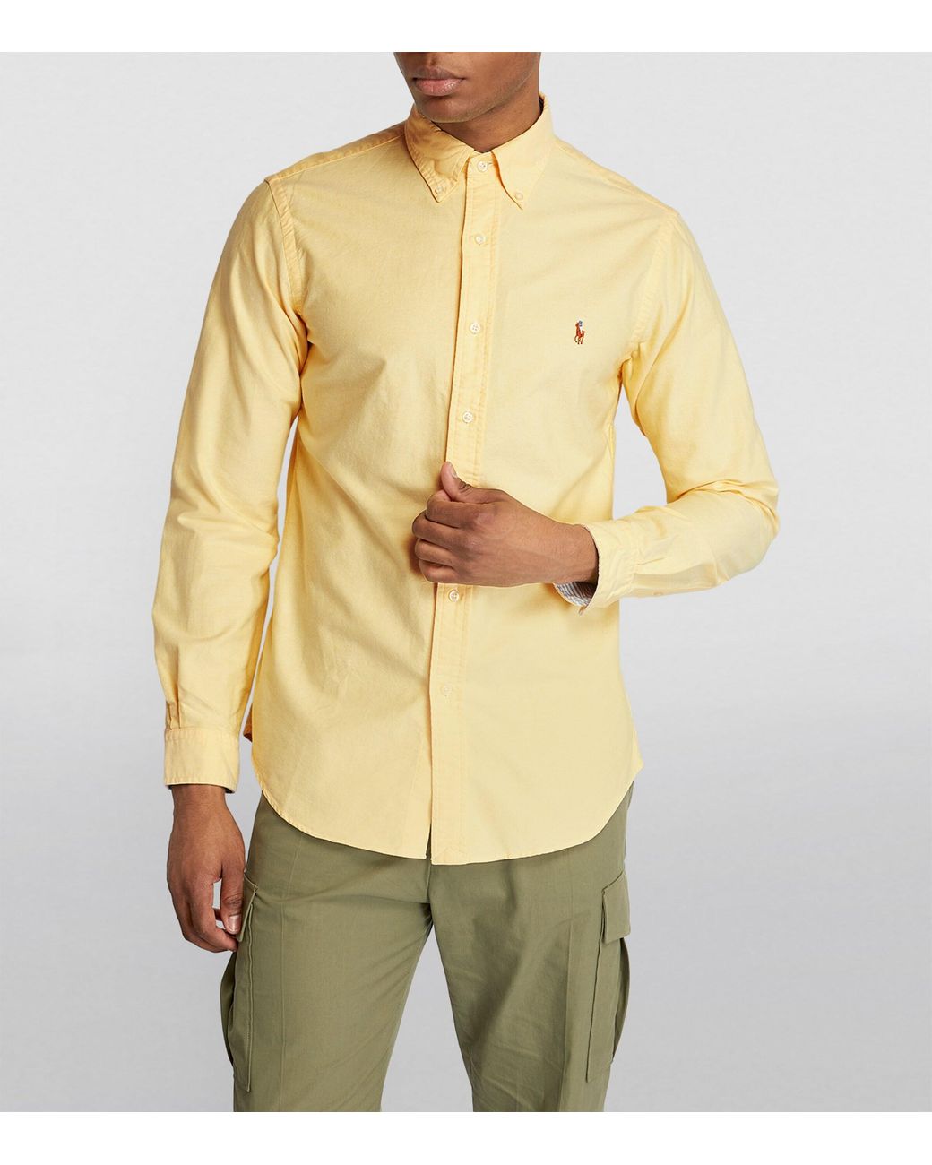 Polo Ralph Lauren Yellow Cotton Oxford Shirt for men