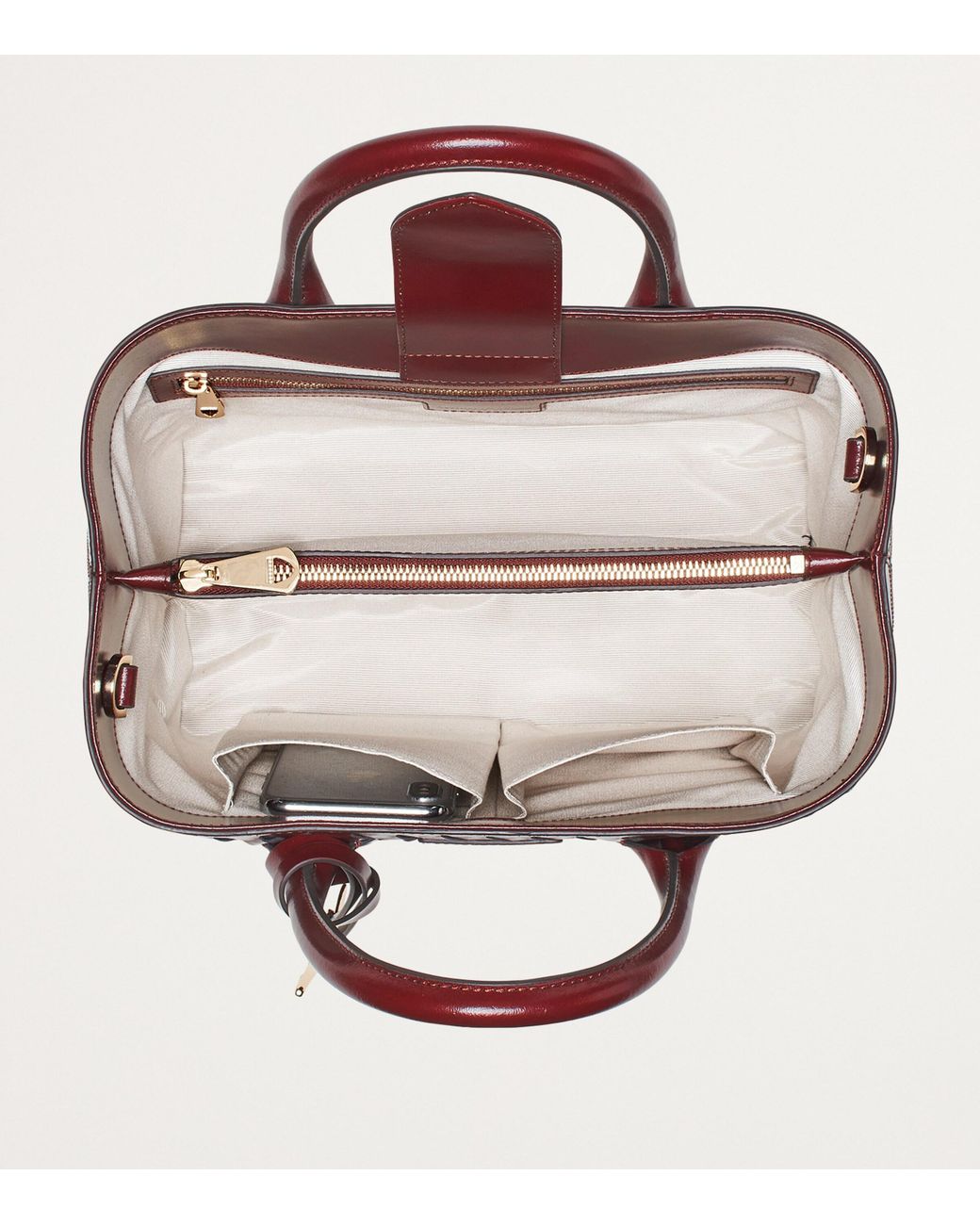 Aspinal Red Midi Leather London Tote Bag