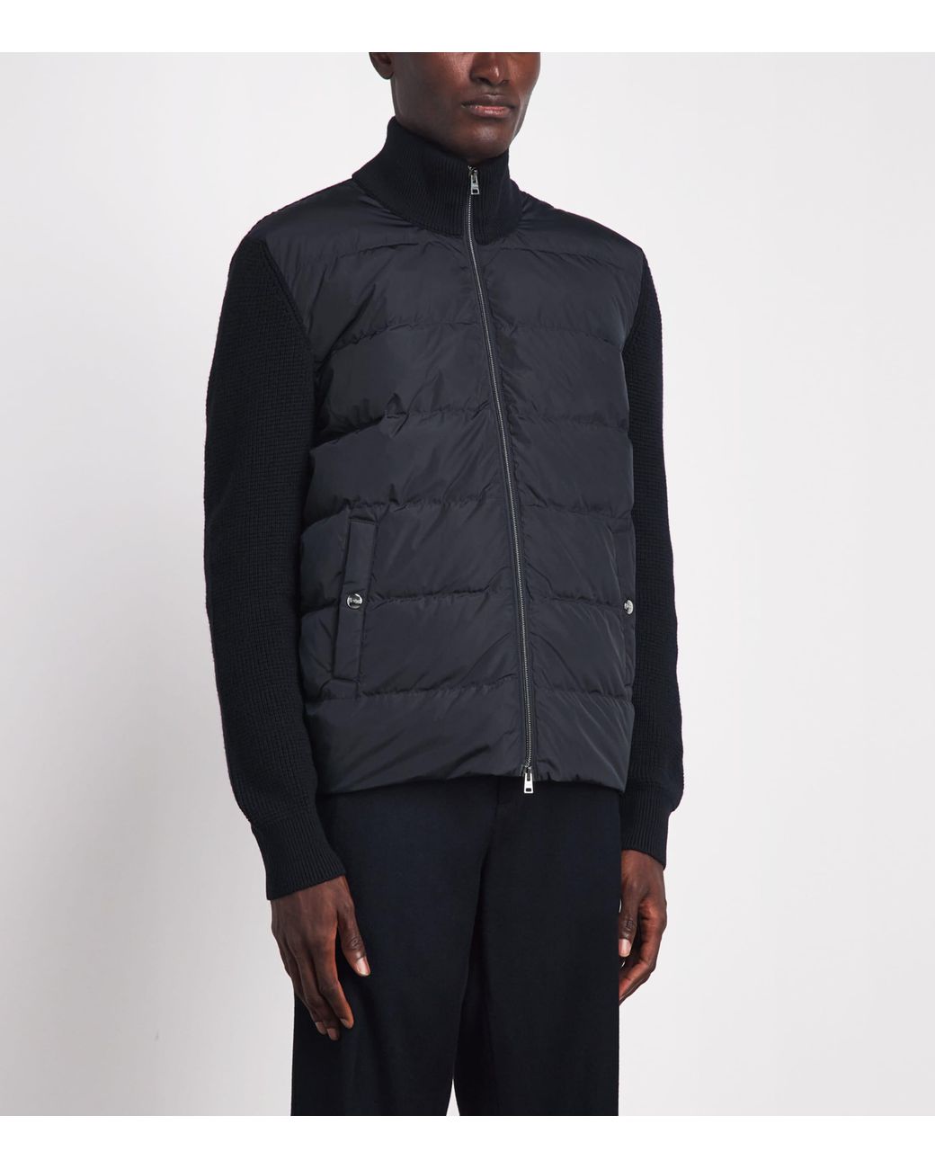 Herno Blue Down Merino Wool Hybrid Jacket for men
