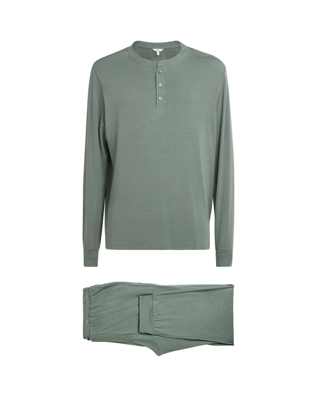 Eberjey Green Modal Henry Long Pyjama Set for men