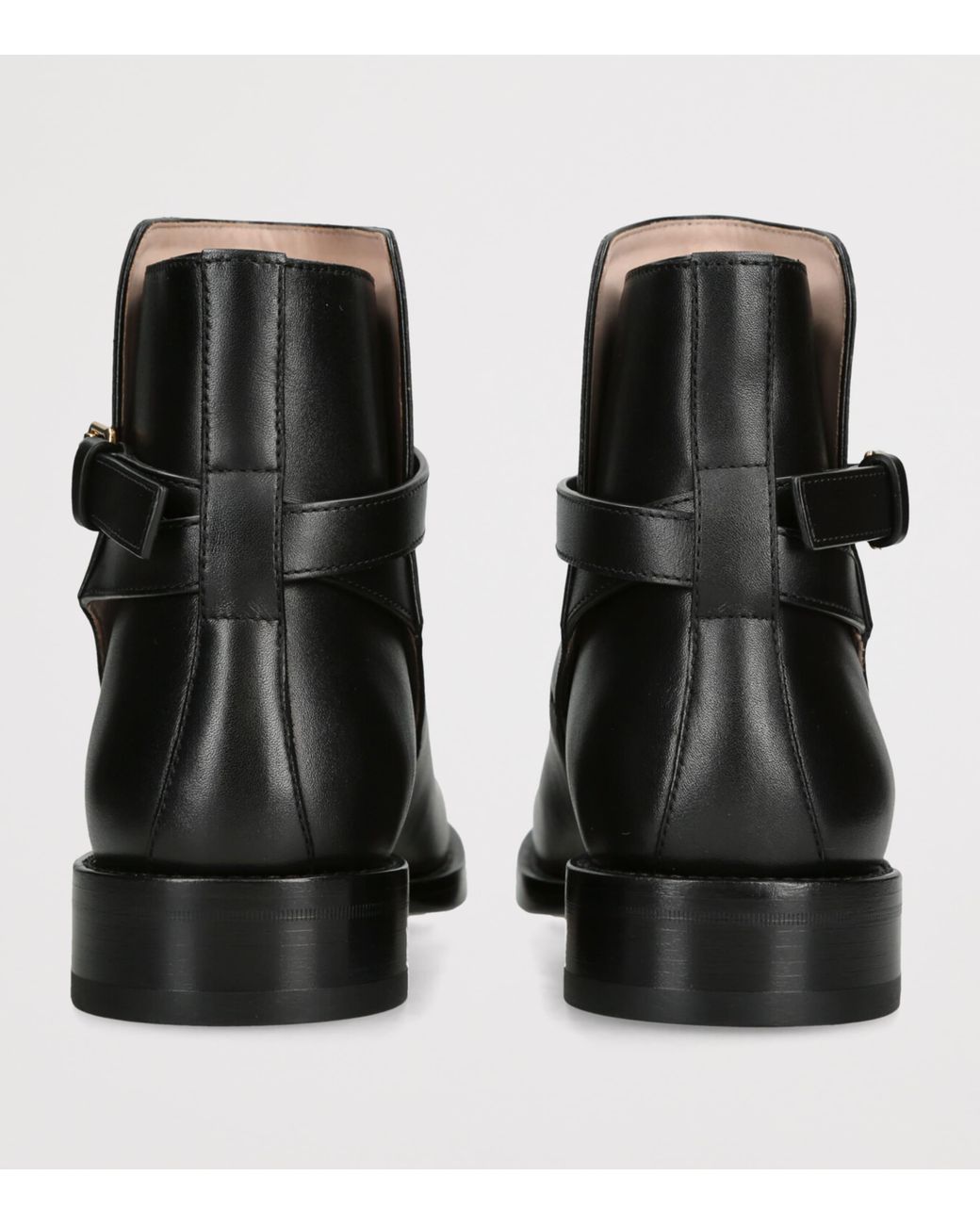 The Row Black Nobilis Leather Ankle Boots