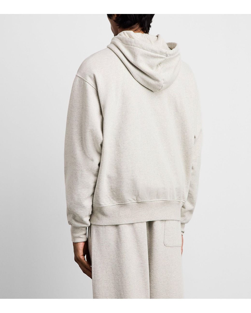 Drole de Monsieur Gray Cotton Slogan Zip-Up Hoodie for men