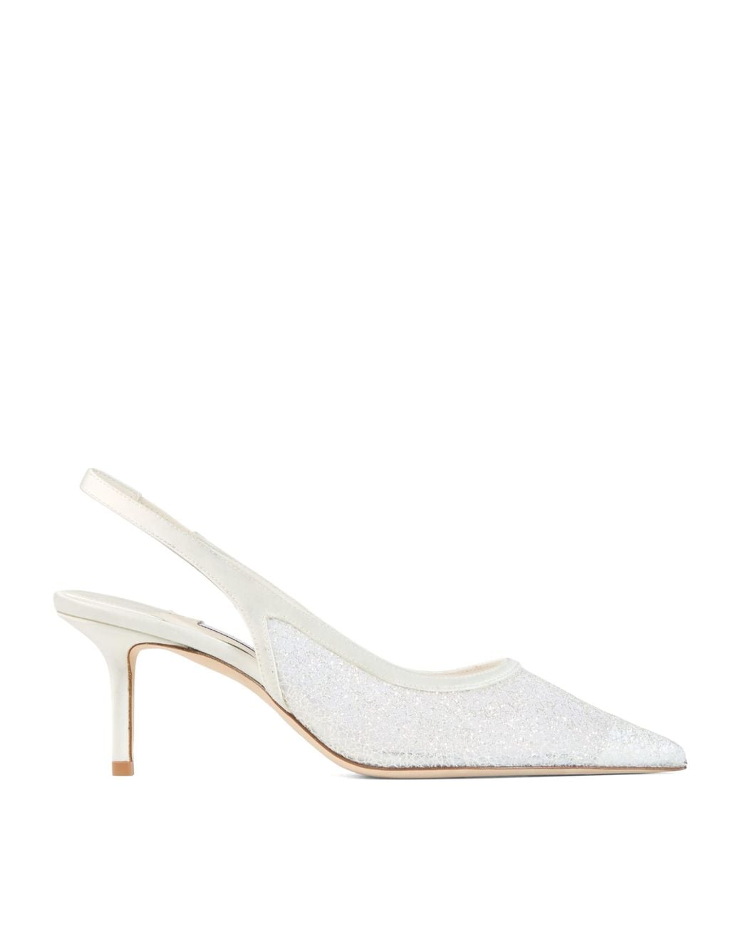 Jimmy Choo White Love 65 Slingback Heels