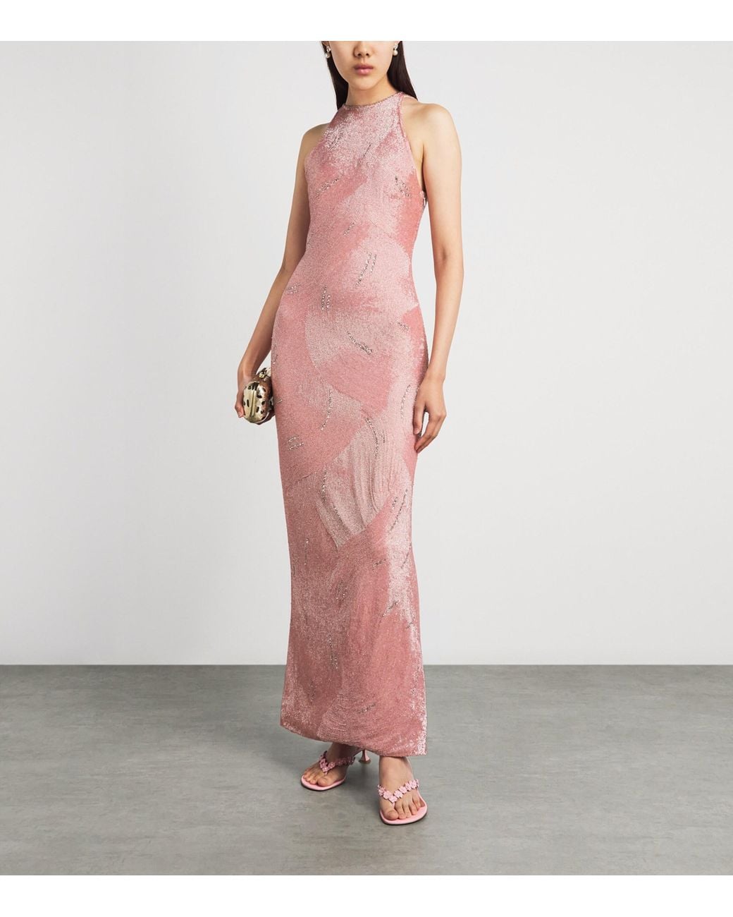 Clio Peppiatt Pink Embellished Delphine Gown