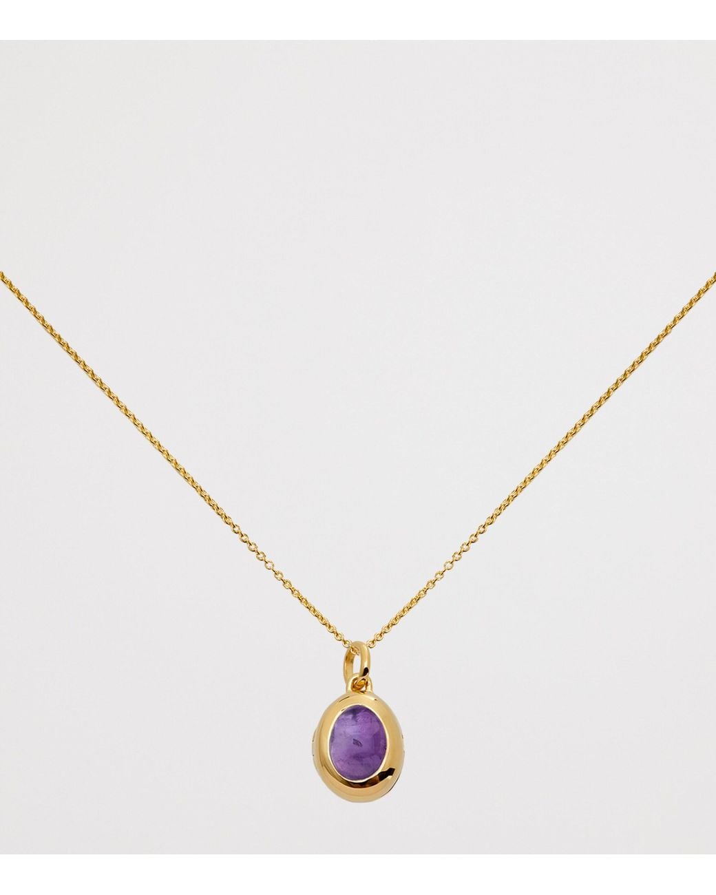 Monica Vinader Purple Vermeil And Amethyst February Birthstone Locket