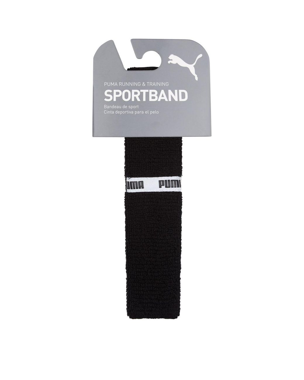 PUMA Logo Trim Sports Headband in Black | Lyst