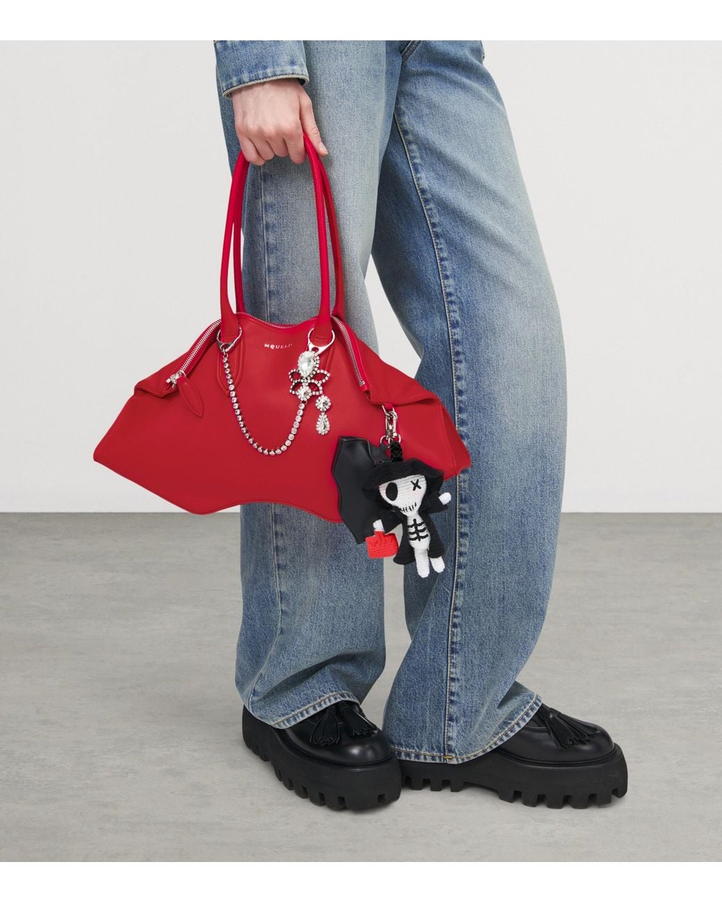 Alexander McQueen White Knitted The Doll Charm