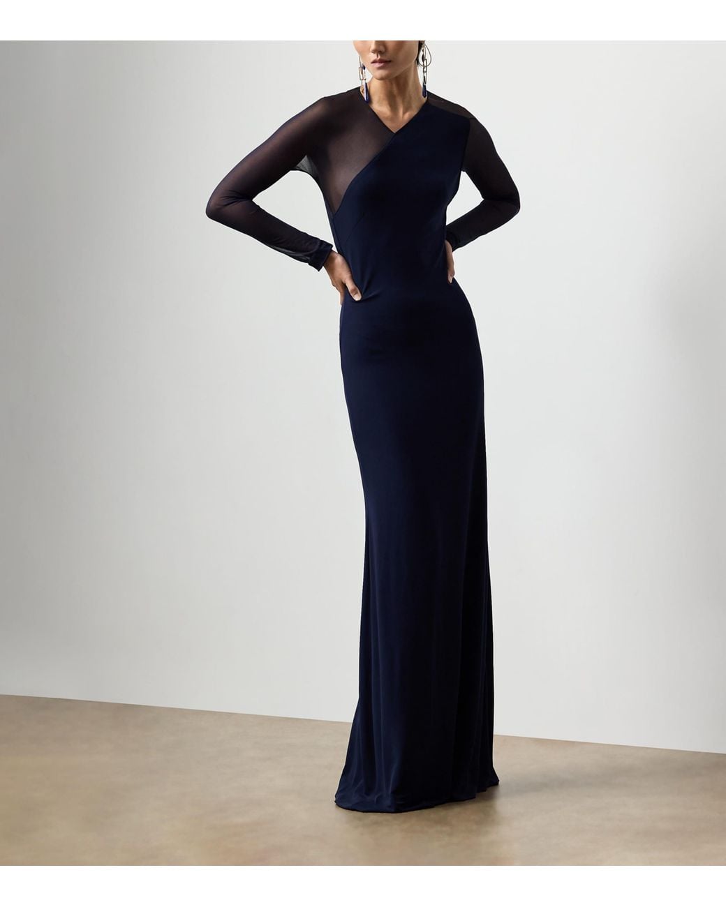 knee length dresses for ladies Black Elegant Ralph Lauren Maxi Dress (Size 10) – Raya's Closet main image 1