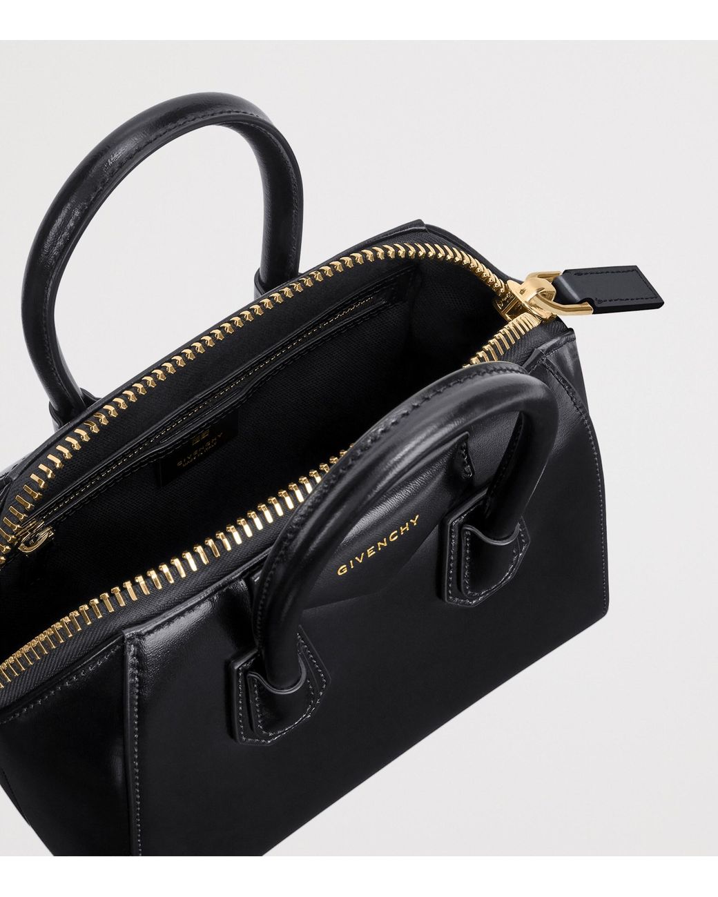 Givenchy Black Mini Leather Antigona Top-Handle Bag