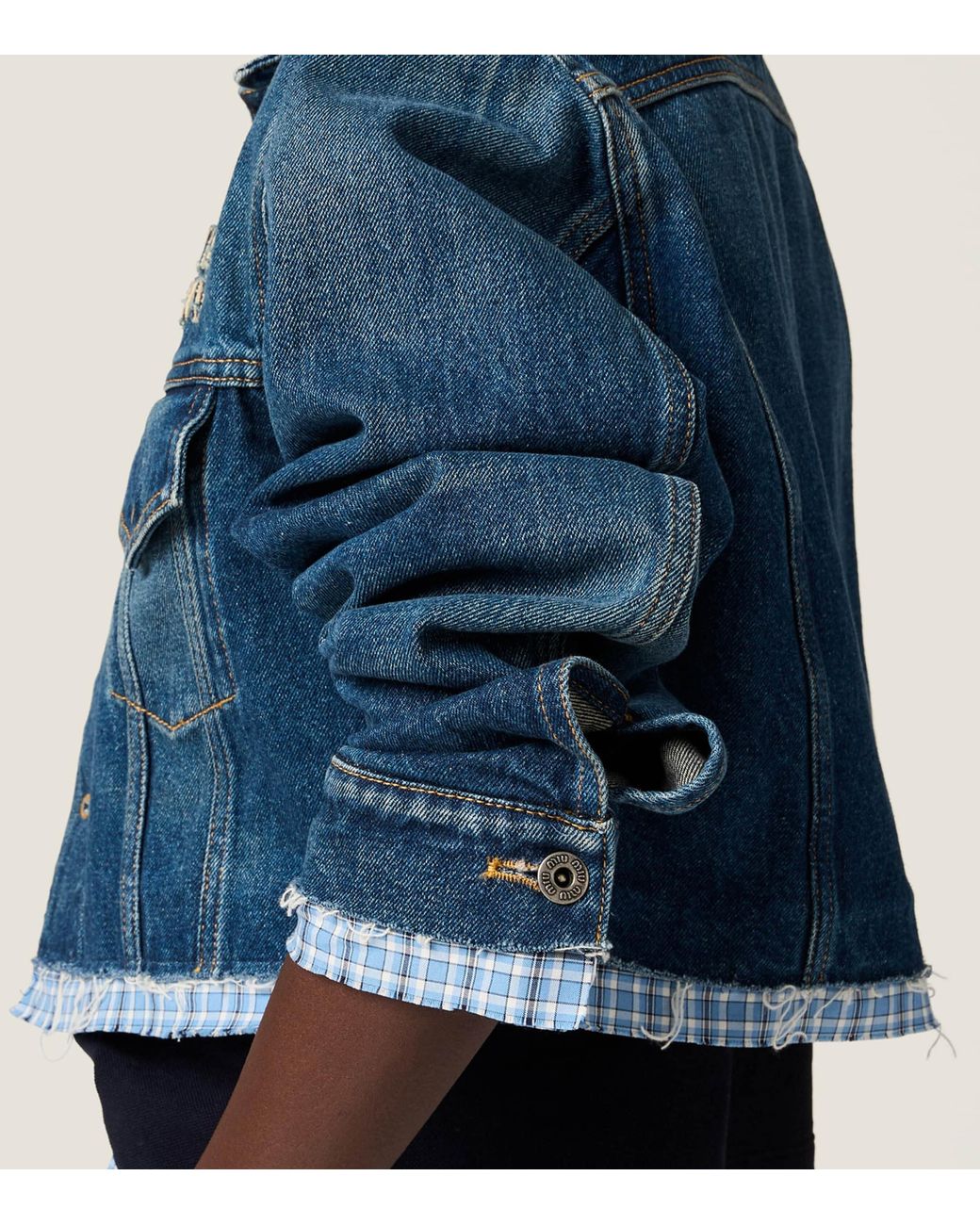 Miu Miu Blue Washed Denim Jacket