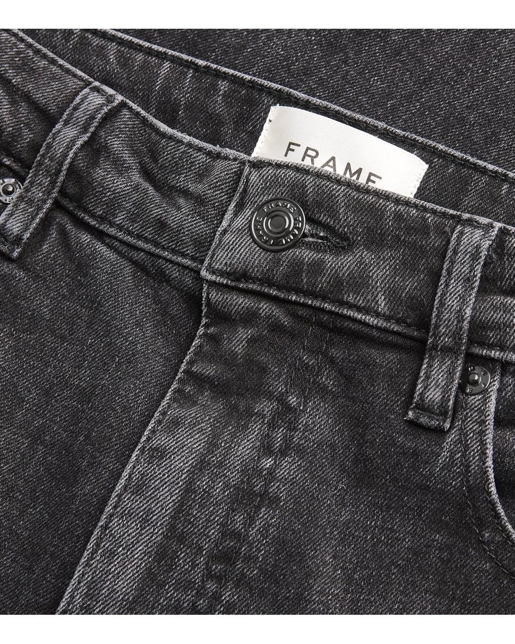 FRAME Black The Ruler Straight-Leg Jeans
