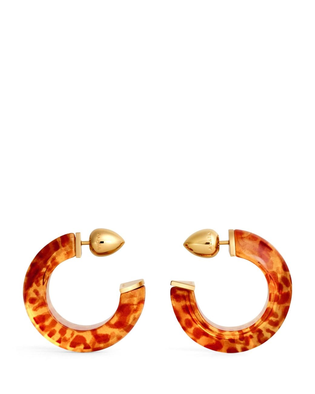 Alaïa Red Edge Hoop Earrings