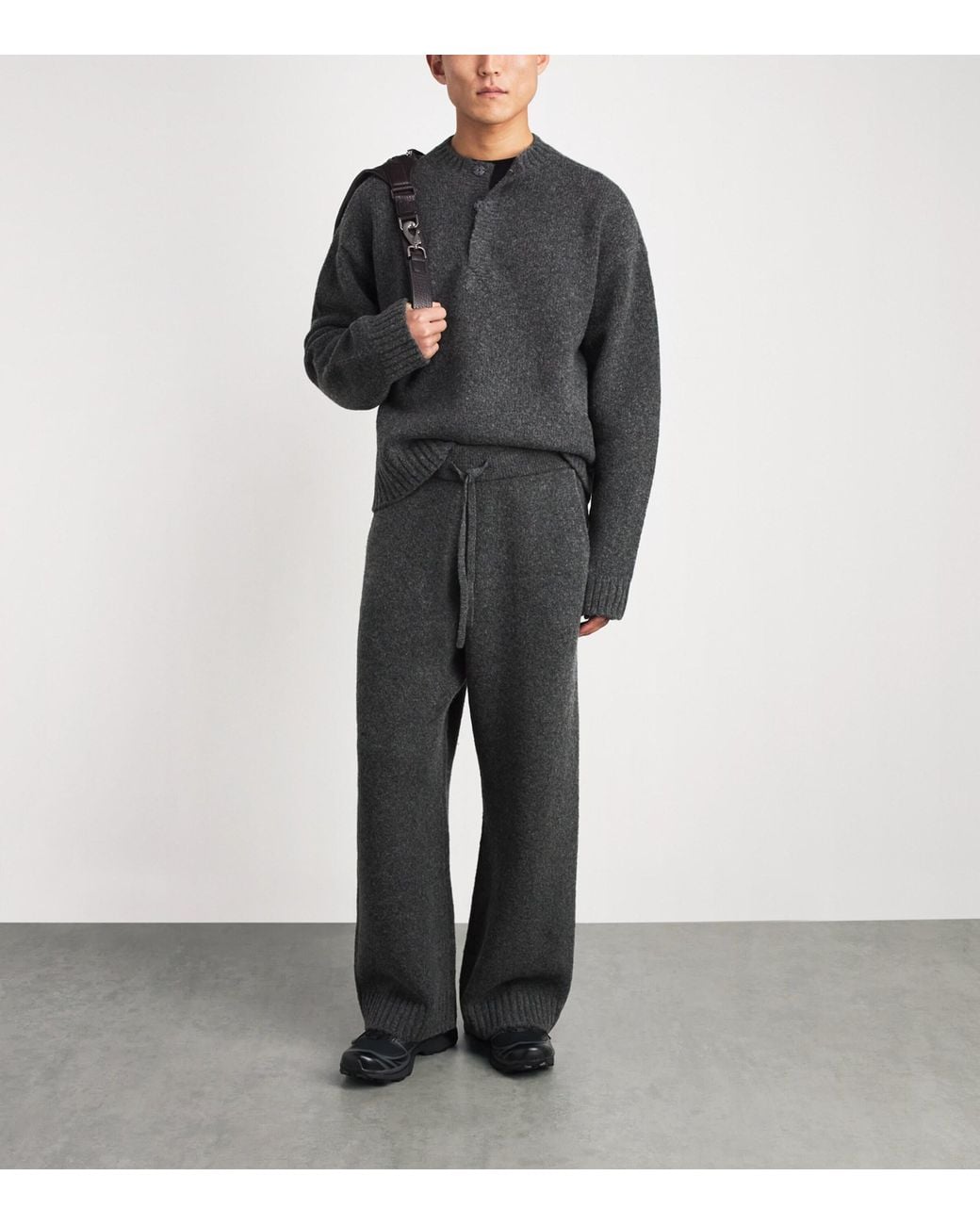 Represent Gray Wool-Blend Ramone Sweatpants for men