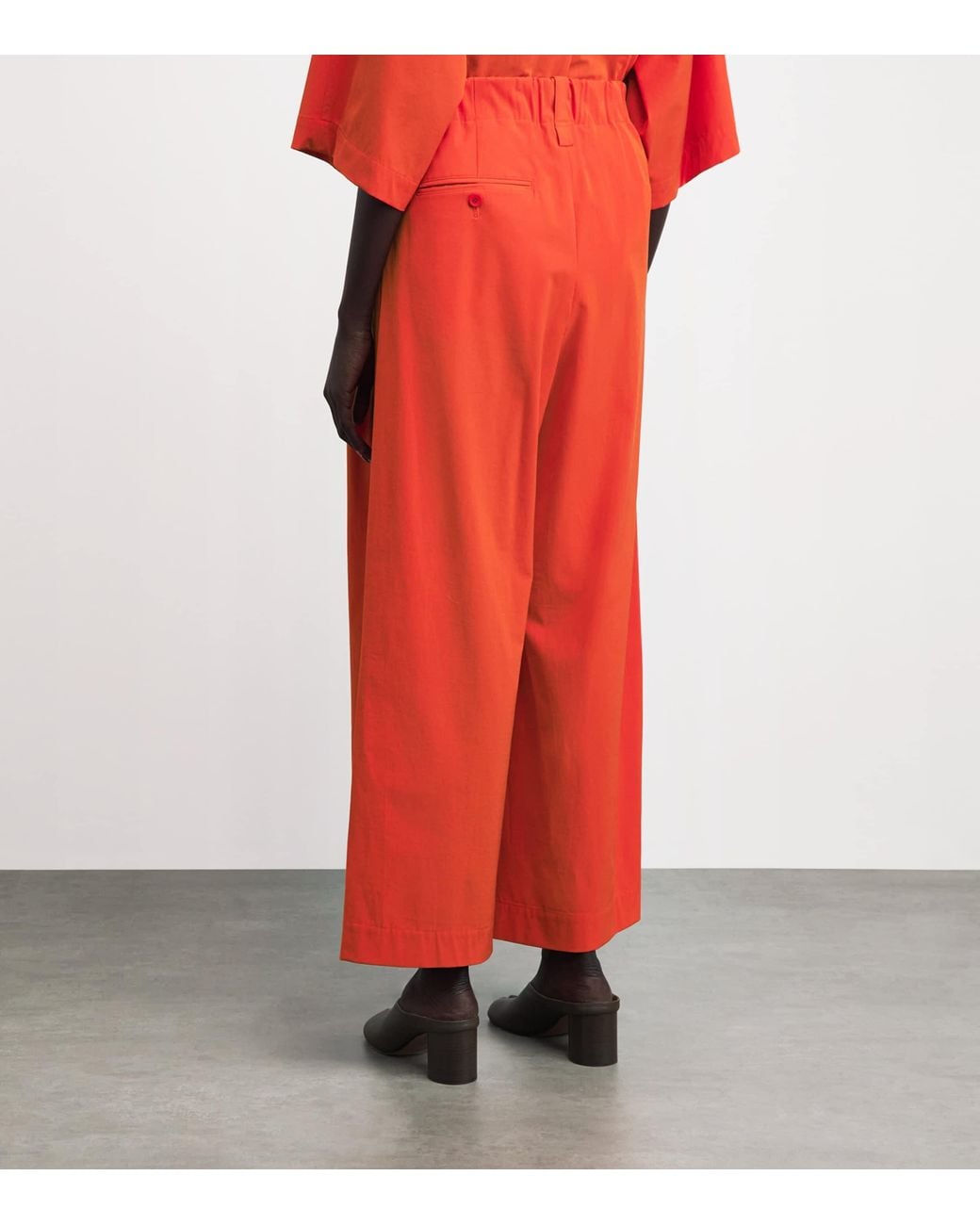 Issey Miyake Red Looped Wrap Trousers