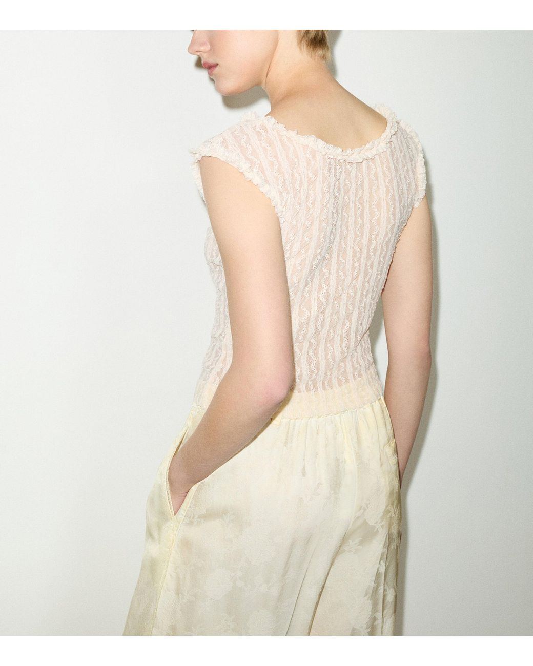 MAX&Co. Natural Lace Tank Top