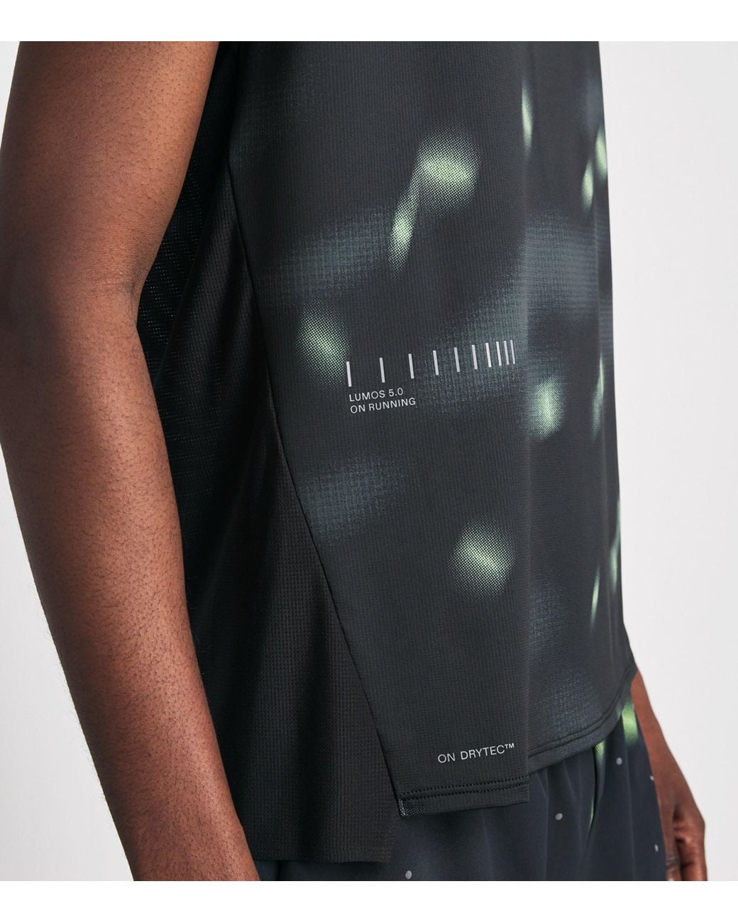 On Shoes Black Reflective Lumos Performance T-Shirt for men