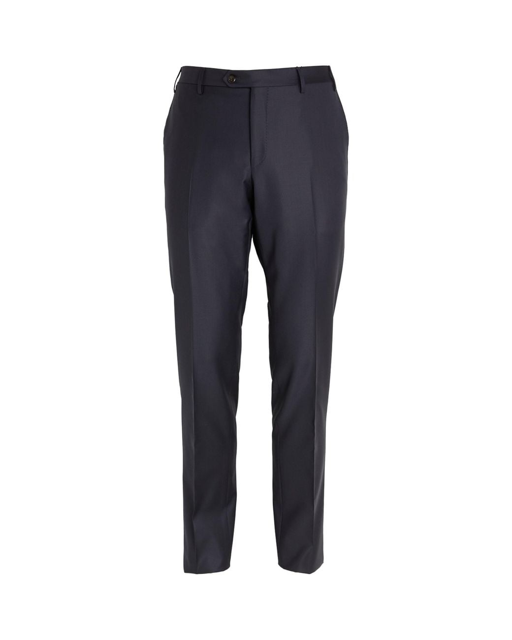 Corneliani Blue Virgin Wool Slim Tailored Trousers for men