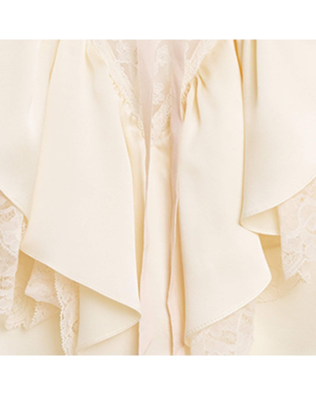Chloé Natural Silk Ruffled Top