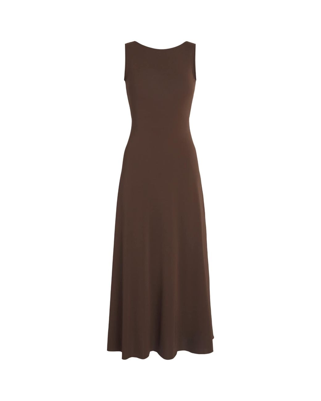 Eres Brown Jersey Sculpture Midi Dress