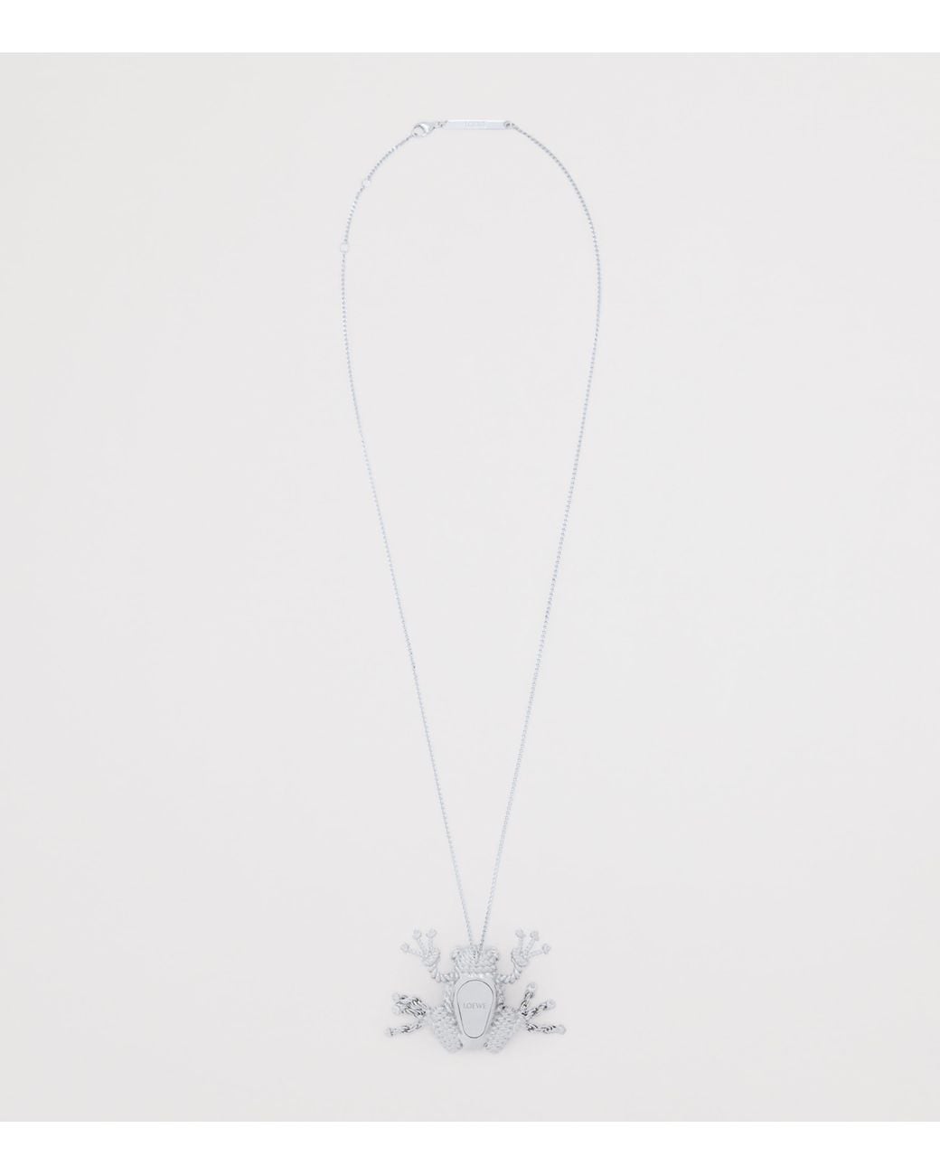Loewe White Rope Frog Necklace