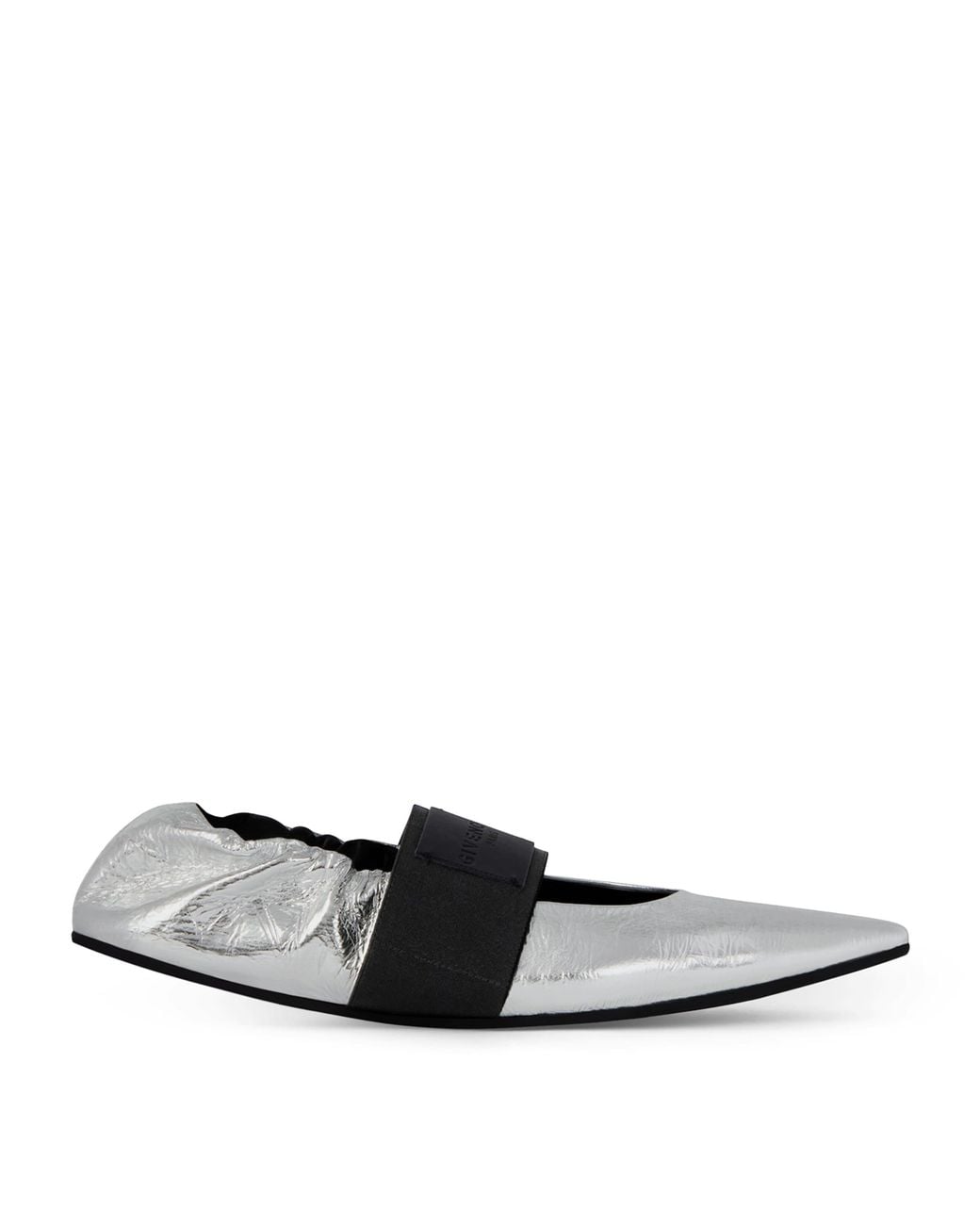 Givenchy White Leather Crush Ballet Flats