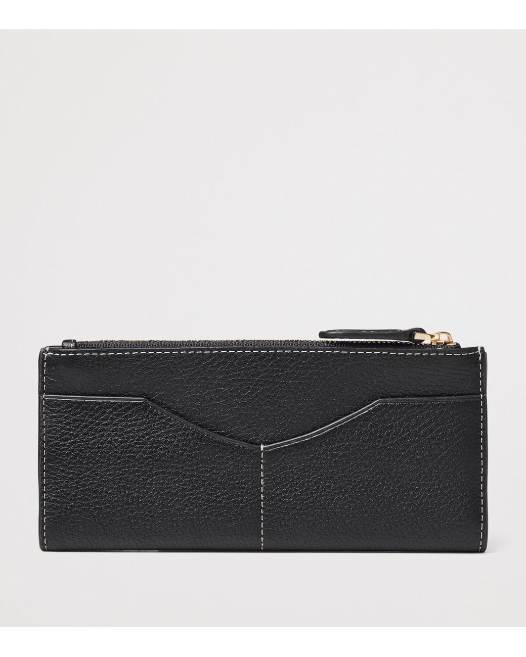Aspinal Black Large Leather Hudson Purse