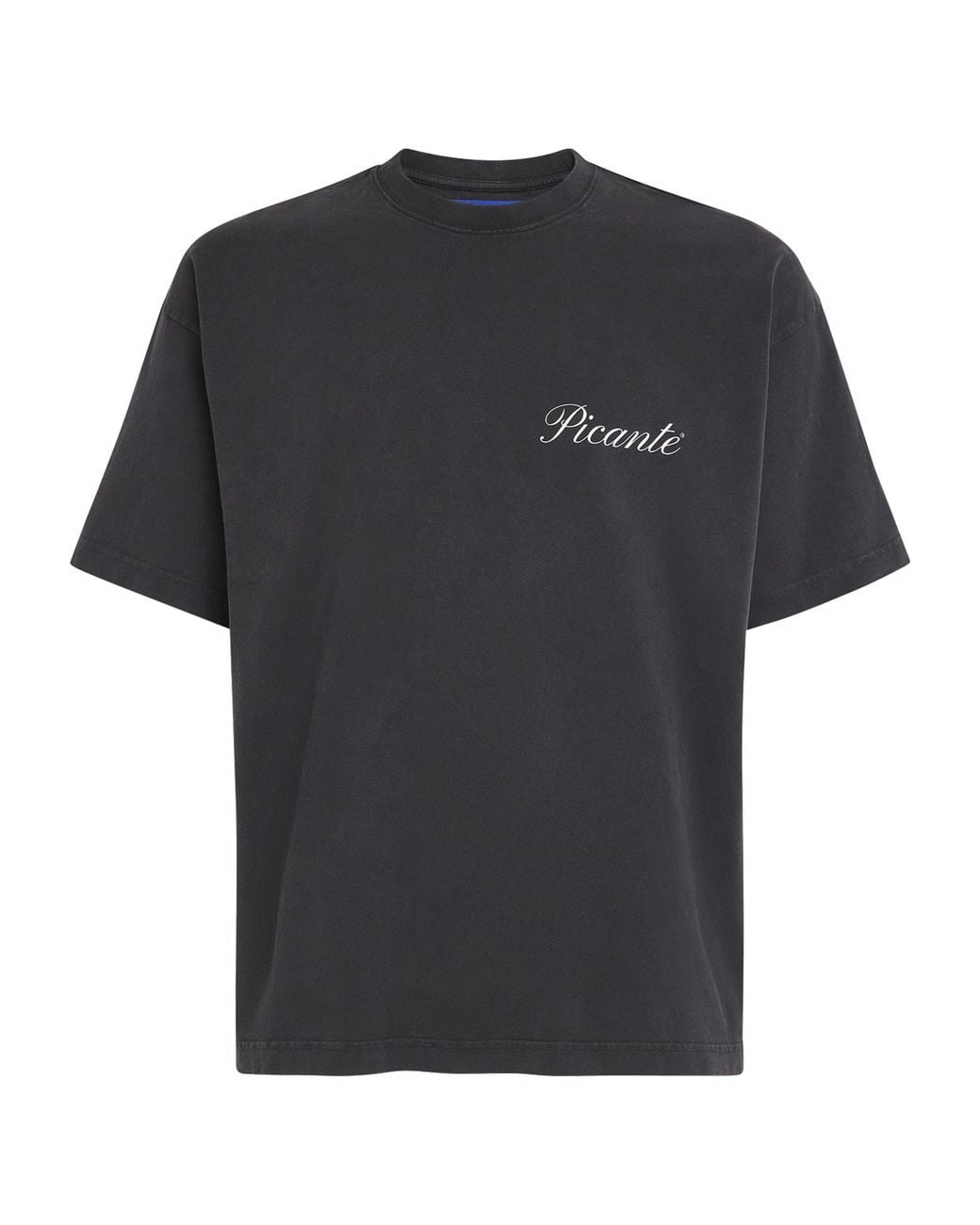 Picante Black Organic Cotton Tailor Logo T-Shirt for men